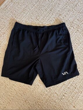 RVCA Black VA Athletic Swim Shorts